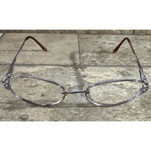 Fundamentals F113 LA Silver Round Eyeglasses Frame Flex Hinges 53[]18-135-38 G1